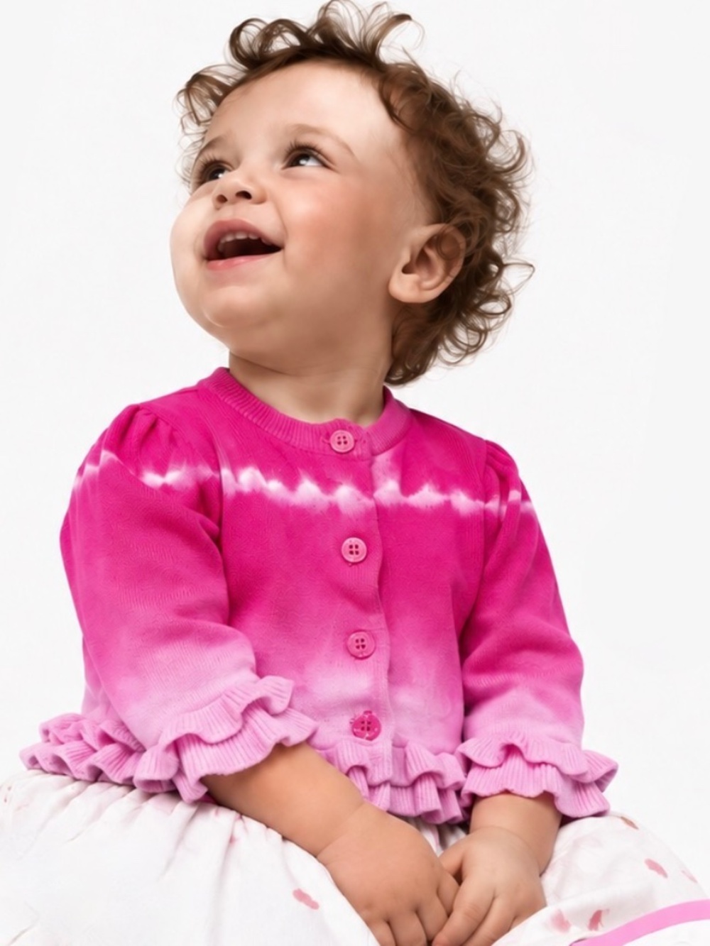 The Children’s Place pink tie dye cardigan.
